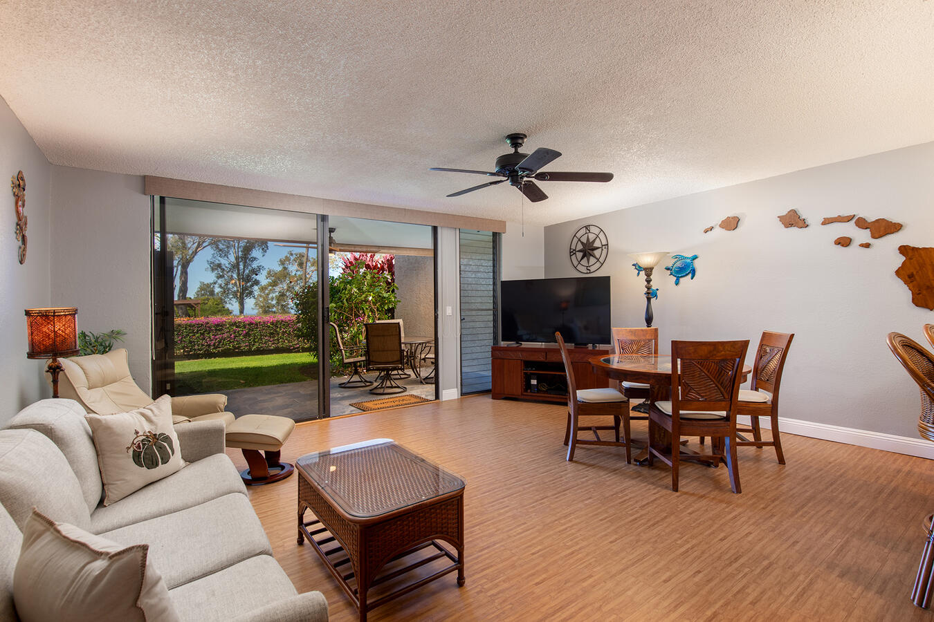 Island Living & Flexibility — Our open-concept gathering space includes a Queen sleeper sofa, providing comfortable extra accommodations for your group without sacrificing style.